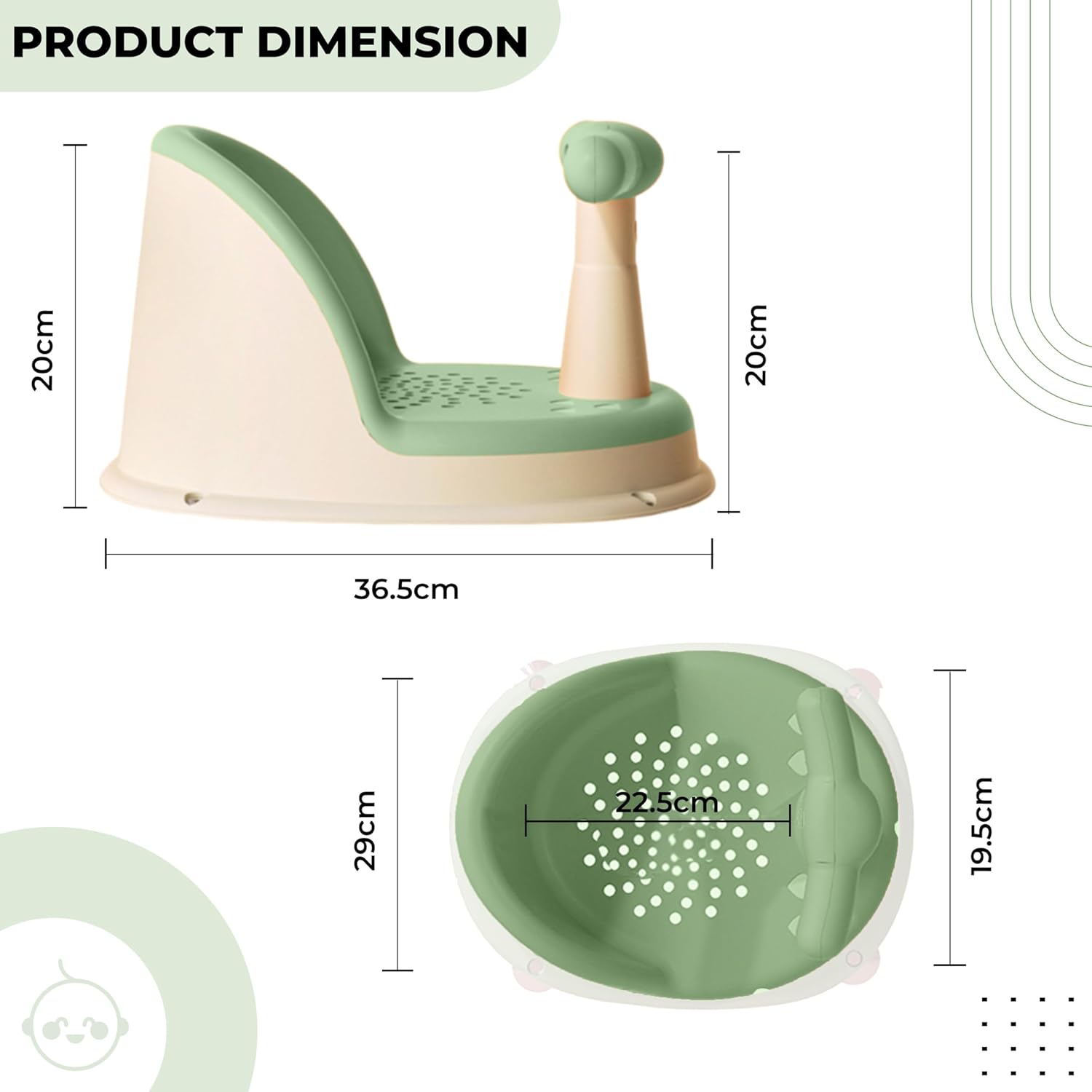 Babyblissfull™ - Portable Shower Seat for Kids: The Perfect Growth Accessory for Newborns and Toddlers!