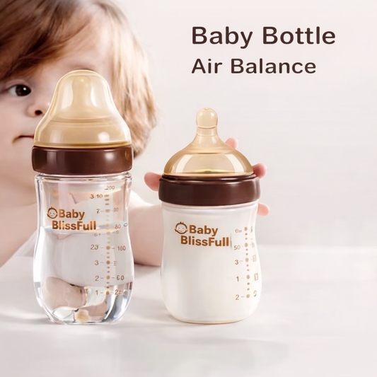 Premium Borosilicate Glass Baby Feeding Bottle (Anti-Colic, Wide Neck)