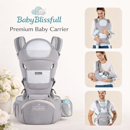 Luxury Ergonomic Baby Carrier with Waist Support Multi-Position Comfort Carry