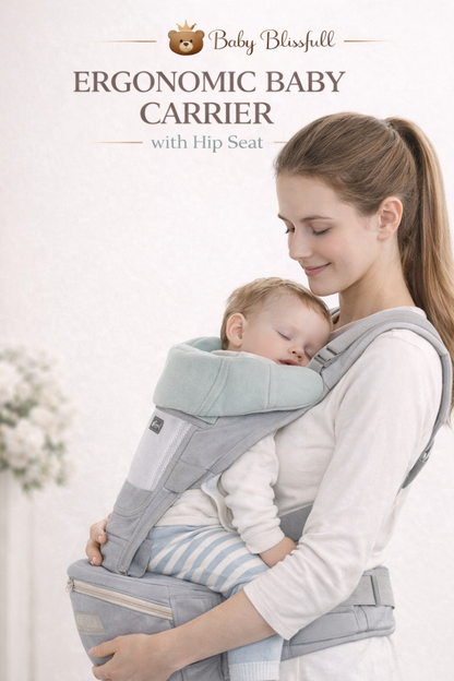 Luxury Ergonomic Baby Carrier with Waist Support Multi-Position Comfort Carry