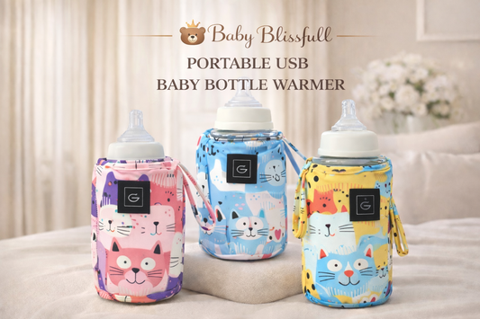 Portable USB Baby Bottle Warmer – Travel Milk Heating Bag for Stroller & Car (Safe & Insulated)
