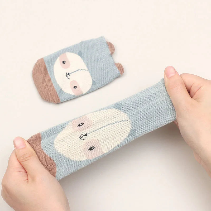 Kids Cotton Non-Slip Floor Socks (6 Pairs) for Boys & Girls Kids